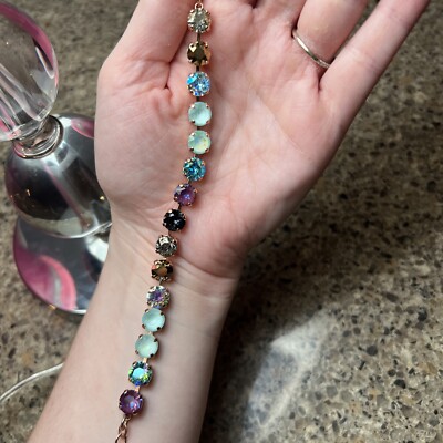 Swarovski Austrian Crystal Bracelet. The Sparkled Shell. Rose gold. Size Average