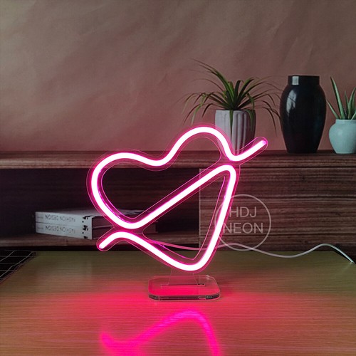 USB Neon Sign Cupid's arrow USB Neon Night Light LED Lamp For Desktop Decor - Picture 5 of 11