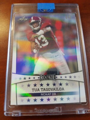 2020 Leaf 1/1 Tua Tagovailoa Prismatic Shimmer Rookie Card #ST-04