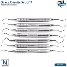 7 Pcs Gracey Curettes Set – Hollow Handle Periodontal Dental Surgical Instrument