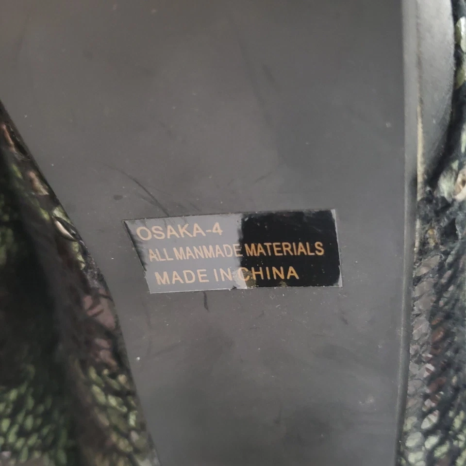 Miss Me Osaka-4 Plataformas Azul Negro Piel de Serpiente, Talla 8 Foto 3 de 4