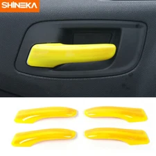 4pc Inner Door Handle Trim Cover Bezel Decoration for Dodge Charger 2011+ Yellow