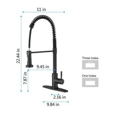 Stainless Steel Kitchen Faucet w/Pull Out Spraye,Easy to Match with Most Sinks