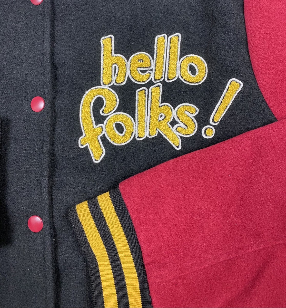 Disney Mickey Mouse & Pluto Varsity Letterman Jacket L
