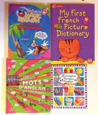 4 LIVRES ANGLAIS FRANCAIS premier dictionnaire mots Imagerie Disney jeunesse