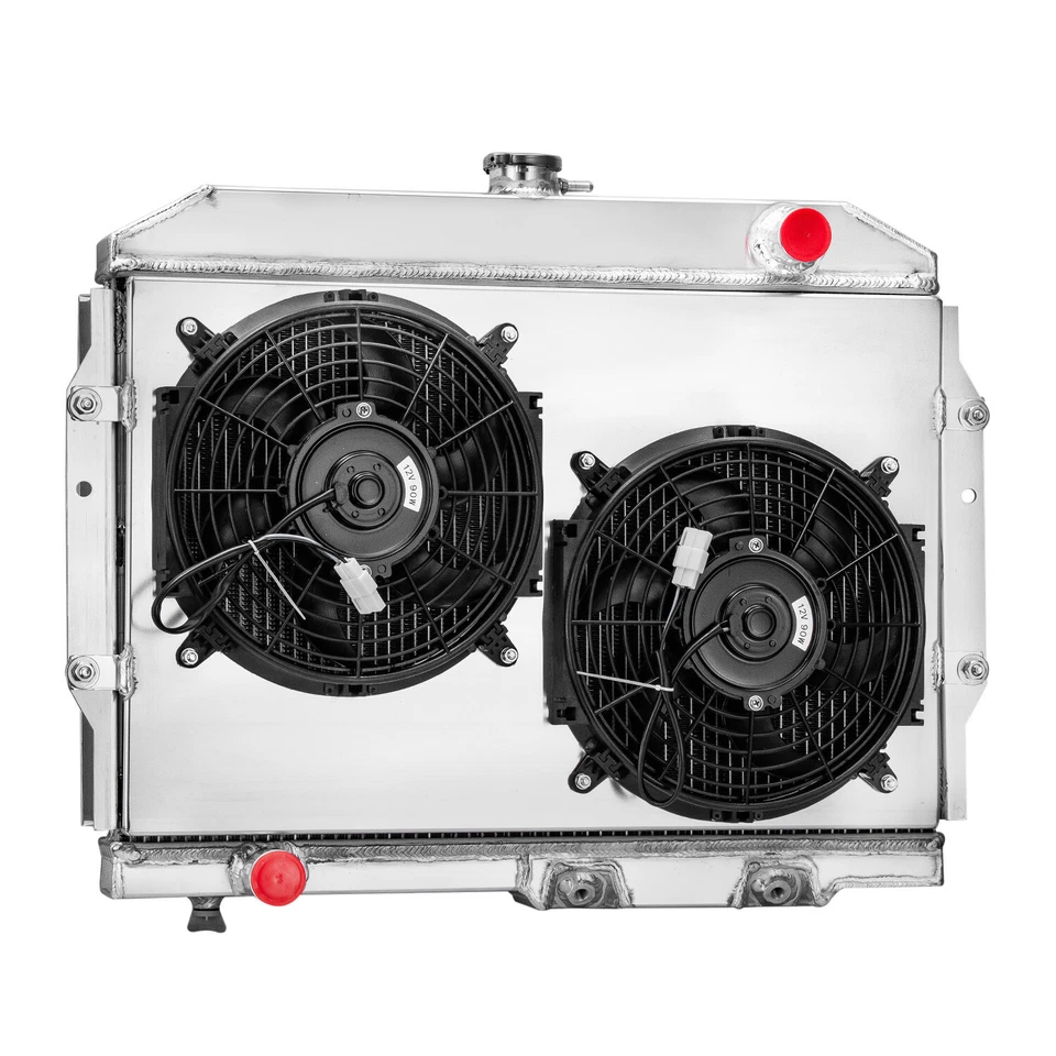 4 Row Radiator&Shroud Fan For 1958-1968 AMC American Ambassador AMX Hornet CC407 Foto 2 de 4