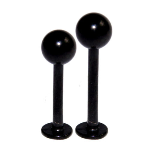 Titanium Anodized Labret Lip Helix Stud Tragus Bar 1.2mm x 6mm/8mm/10mm 16g - Picture 5 of 7