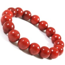 12 mm Genuine Sponge Red coral Indonesia sea round beads Bracelet
