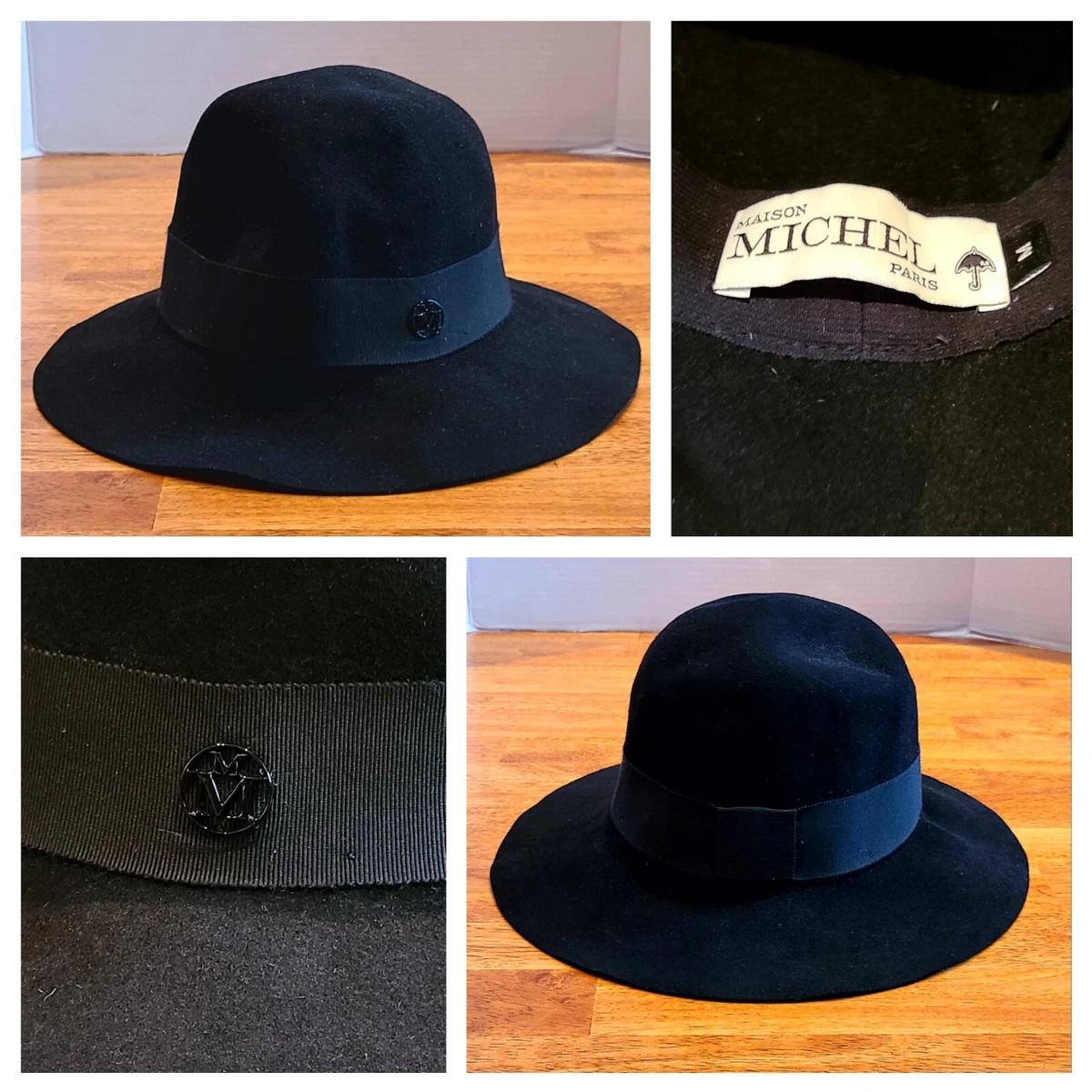 Maison michel Paris hat medium black Black Maison Michel Hats for Women for sale | eBay main image 4