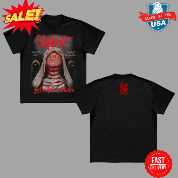 Slipknot August 6 2024 Ruoff Music Center Noblesville IN Concert Shirt S-5XL