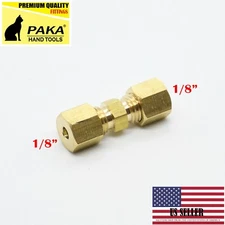 20 PC – 1/8"  UNION COMPRESSION FITTINGS BRASS