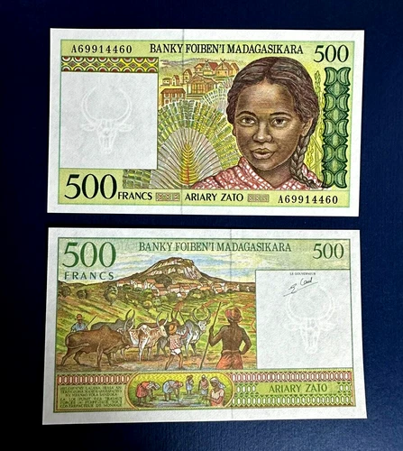 1 Madagascar 500 Francs 1994 P 75b UNC