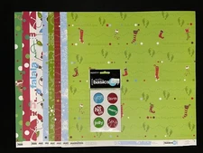 CREATIVE IMAGINATIONS STUDIO BASICS 101 CHRISTMAS 12X12 DS CARDSTOCK AND BRADS