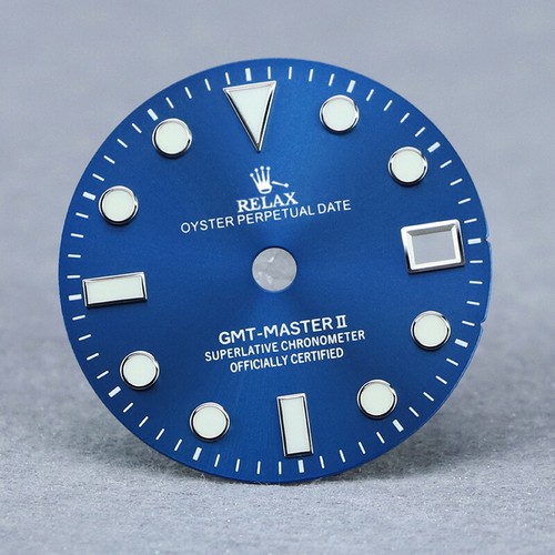 Relax Dial 28.5mm matte black GMT dial for NH34 movement BGW9 C3 lume - Picture 14 of 15