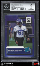 POP 1 Andrew Booth Jr. BGS 9+: 2022 Donruss Optic RR Preview Purple Gisto /50
