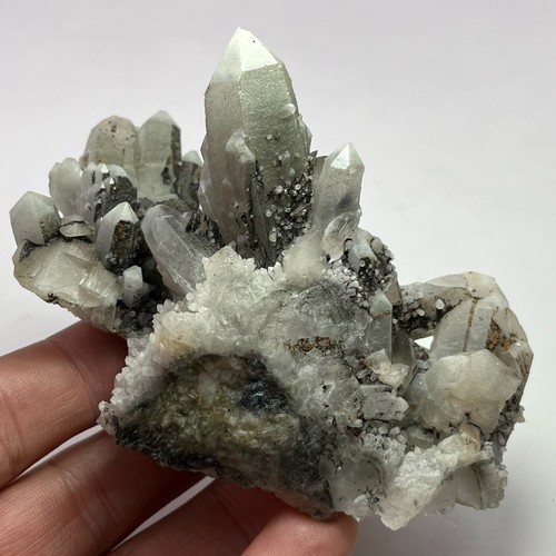 180g Inner Mongolia White candle Lemurian Quartz Lemuria Crystal Point A306 - Picture 7 of 8