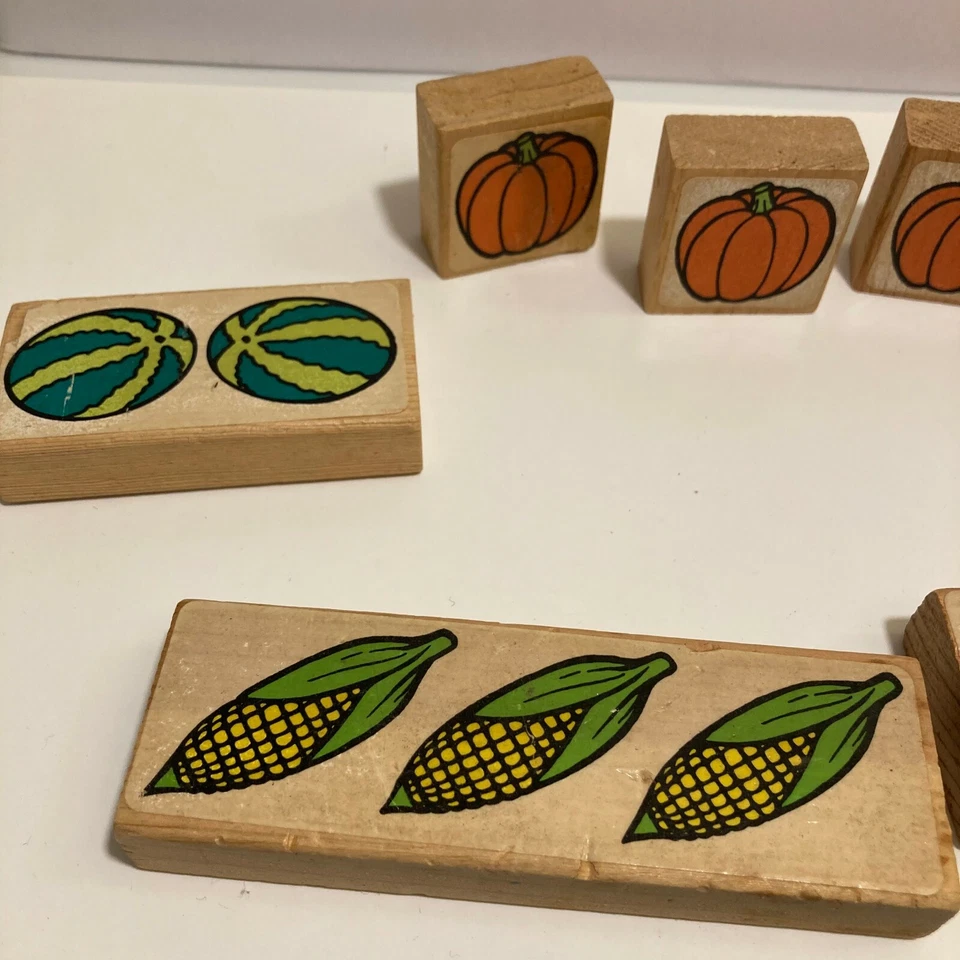 Sesame Street Farm Set - Vegetables - Wooden Blocks - Partial Set - Image 2 of 4