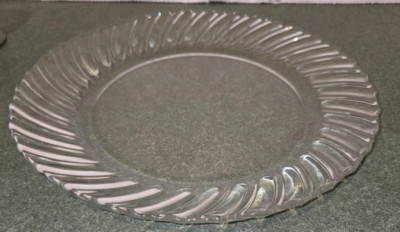 SET OF 4 CORNING VITRO SENSATION 9  7/8'' CLEAR GLASS DINNER PLATES MORE AVAILABL