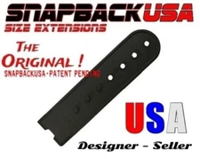 Snapback Hat Size Extender, 2 extenders BLACK per order, Snap in and Go
