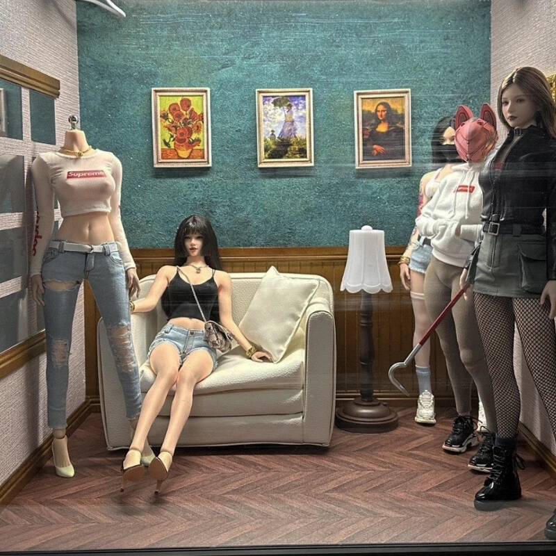 1:12 1/6 Scale Dollhouse Miniatures Accessories Vintage Floor Building Decor - Image 2 of 4