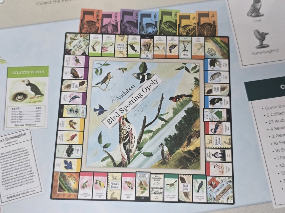 Audubon Bird Spotting Opoly Board Game Collector's Edition New | eBay