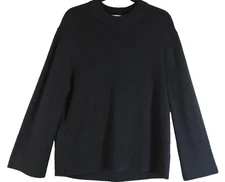NEW, & Other Stories 100% Wool Tunic Sweater Crew Neck in black Size M #S8139