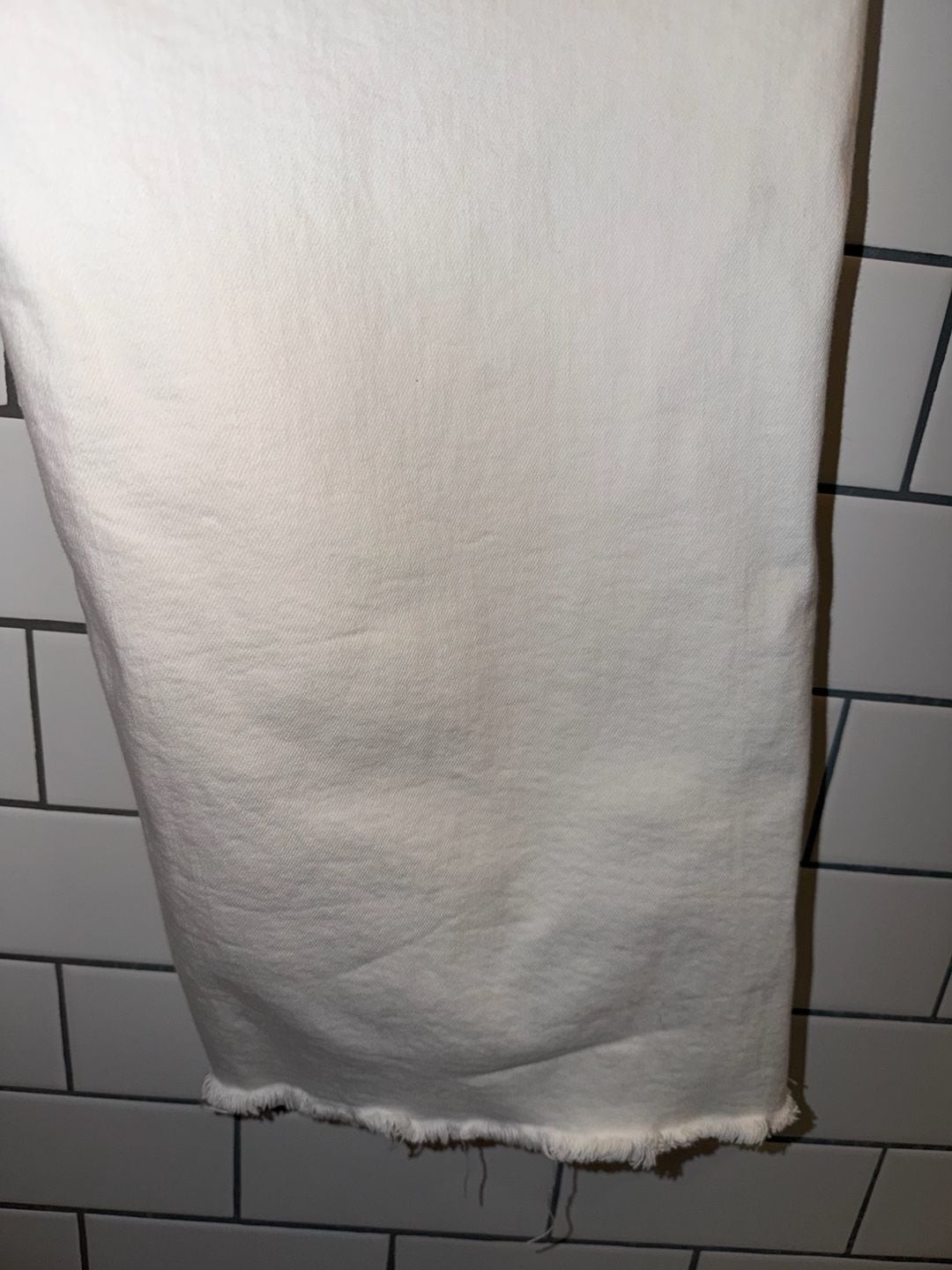 Zara The Marine Straight White Raw Hem Jeans, photo 8