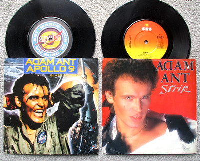 2 x Adam Ant - Strip / Apollo 9  7'' vinyl Records  Both Vinyl NEAR MINT