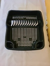 Black kitchen Sink Draining Plastic Rack Length  47.5cmx Width 39.5cm