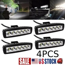 4x 6inch 72W LED Work Light Bar Spot Pods Fog Lamp Offroad SUV ATV Driving Truck