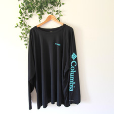 Columbia PFG Men's Black Long Sleeve Polyester Omni Shade Shirt Size 5X