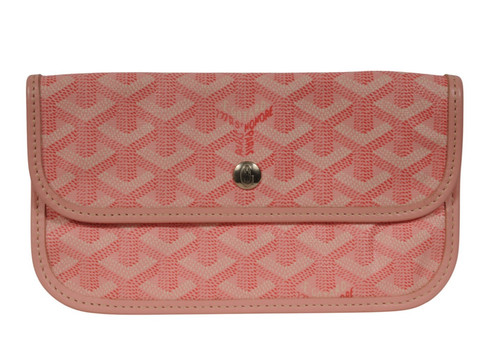 Goyard Pink Wallet Pouch Phone Case Travel Holder Sac File Card Snap Button