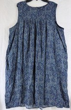 Gap XL Womens Dress Sleeveless Shift Blue Paisley Print Tie Belt Lightweight