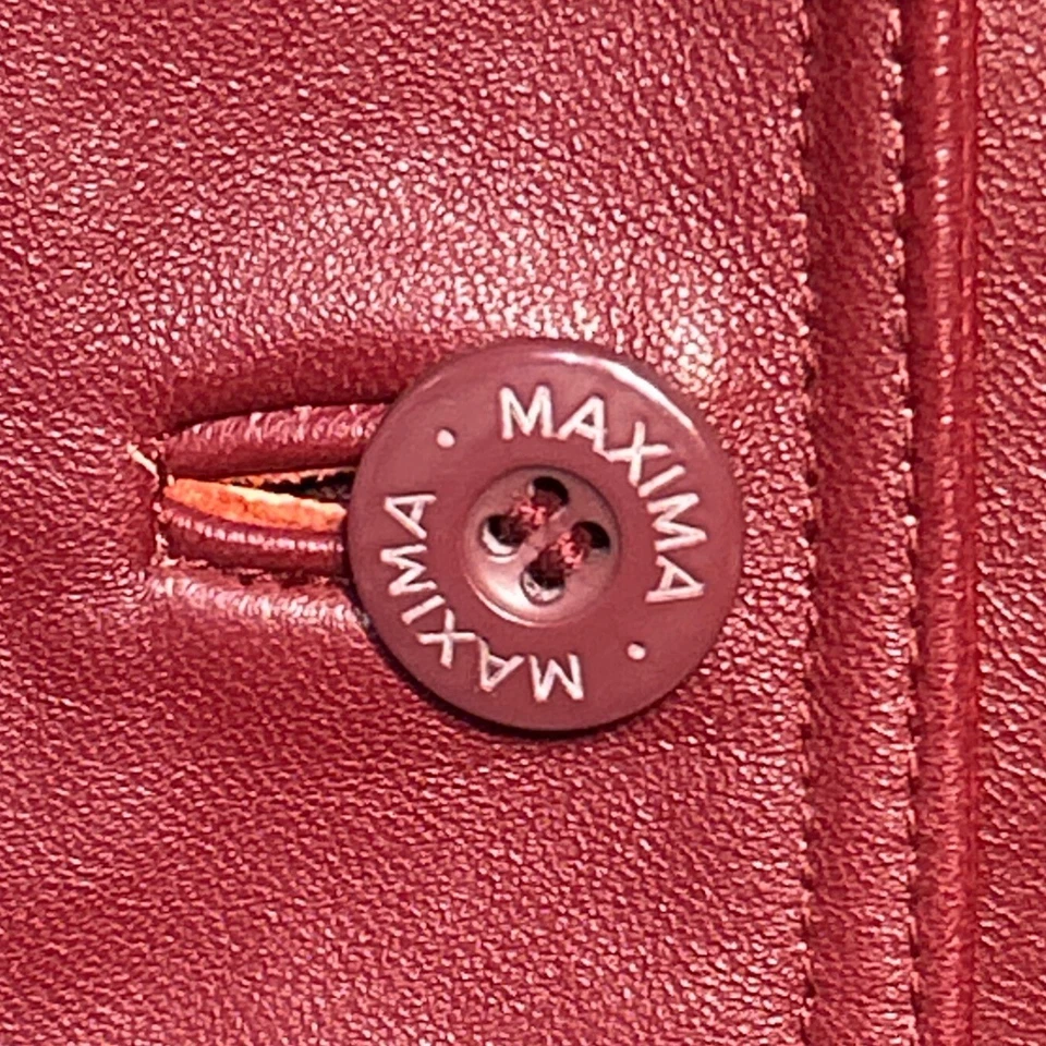 Chaqueta Wilsons Cuero Máxima Roja con Cinturón Para Mujer Talla Pequeña Headturnr Foto 4 de 4