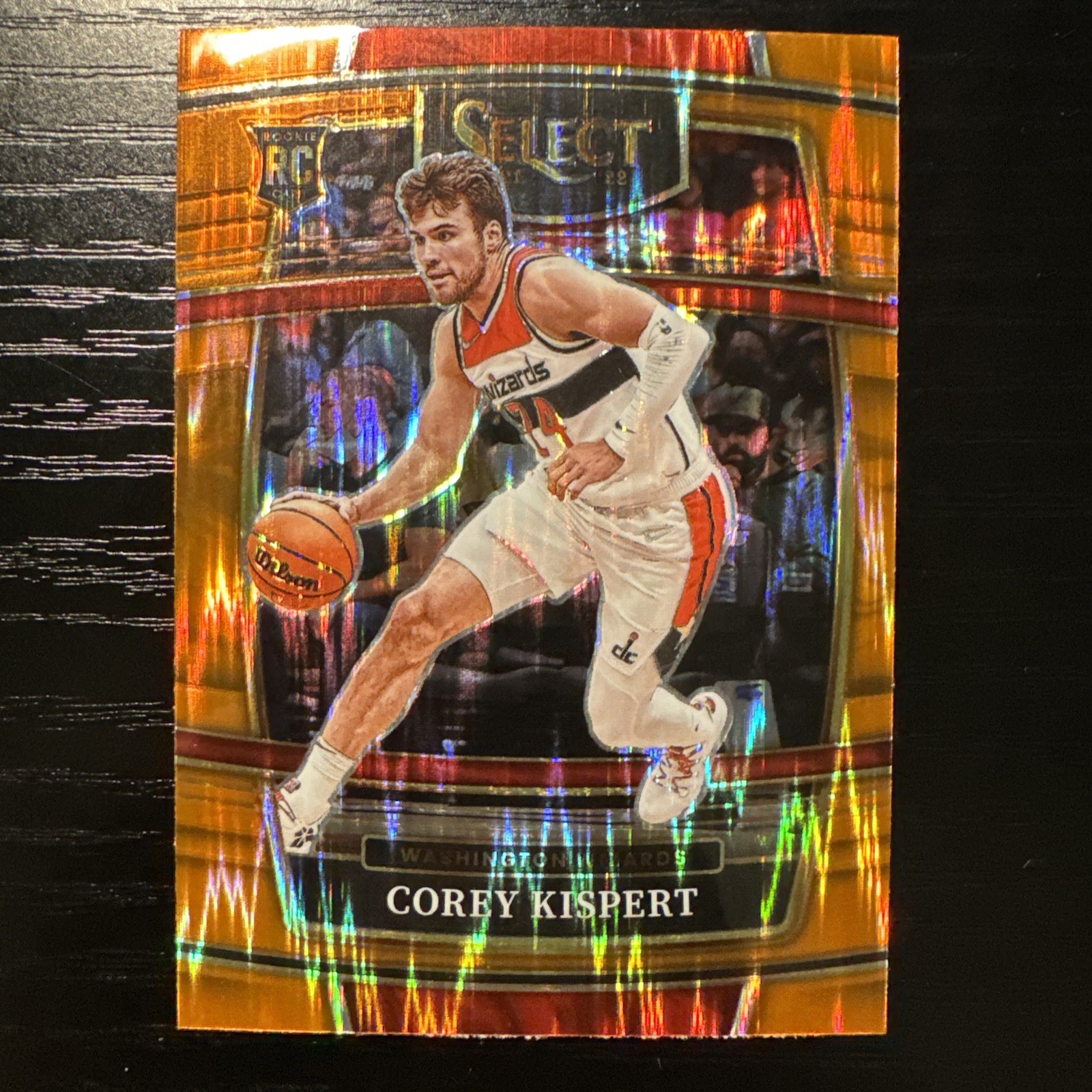 2021-22 Select Concourse Corey Kispert #81 Orange Flash Prizm RC Wizards