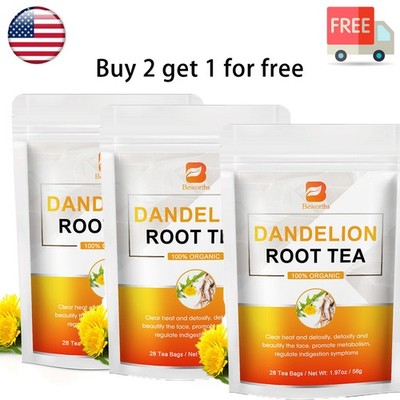 56+28 Bags Dandelion Tea Leaf & Root Herbal Tea Bags for Liver & Kidney