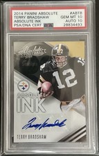 2014 Panini Absolute Football Terry Bradshaw Absolute Ink Auto PSA 10 POP 1
