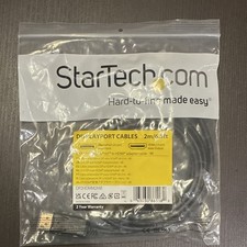 StarTech DP2HDMM2MB DisplayPort to HDMI 4K Adapter Cable 6.5ft Black