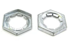 3/8-32 Stamped Steel Lock Nut, 9/16" Hex, 9-notch, 130pc