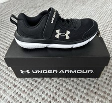 New Under Armour Boys' Black UA GPS Assert 10 AC Sneakers Size 2Y