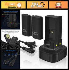 Rechargeable Battery Pack  Dual Charging Station for Xbox 360 Controller - 2 Pa
