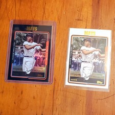 2025 Topps Archives Baseball #224 Willie Mays Black Foilboard SP + Base Card 224