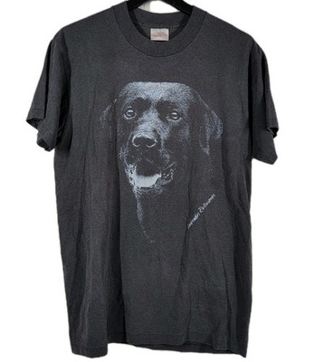 Vintage Single Stitch Black Labrador Retriever T-Shirt Adult Sz Medium ONEITA