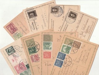 Czech 1st Republic pre 1939 8 postal stationery postcards some picture postcards. beb
