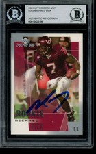 2001 Upper Deck MVP #283 Michael Vick RC In-Person Auto BGS Auth