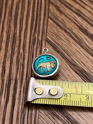 Taurus The Bull Stamina Orb 1970 s Bracelet Charm FREE SHIPPING 
