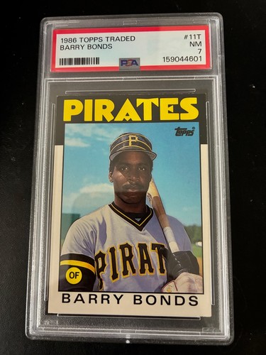 1986 Topps Traded Barry Bonds RC Rookie #11T PSA 7 NM Pittsburgh Pirates
