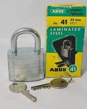 ABUS 41 Padlock Laminated Steel Lock with Keys Box 1 3/4" 45 mm B7