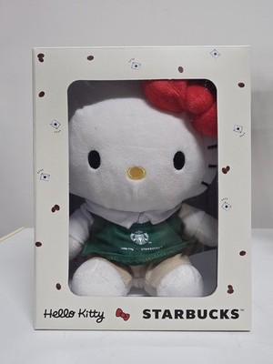 Starbucks x Hello Kitty Barista Plush Doll Limited Edition   Rare Collectible