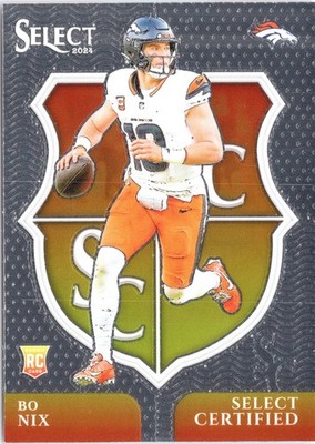 2024 Panini Select - Select Certified Rookies Bo Nix #4 (RC)